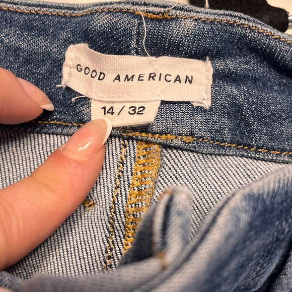 Good American Good Legs High Waisted Stretch Straight Jeans 14 - Picture 4 of 8